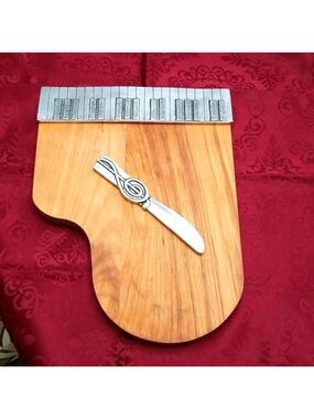 Basic Spirit, Vine and Cheese Cutting Board, With Knife . Made In Canada.